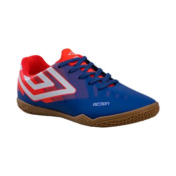 Chuteira-Indoor-Royal-Coral-e-Branco-Kids-Action-|-Umbro-Tamanho--34---Cor--ROYAL-0